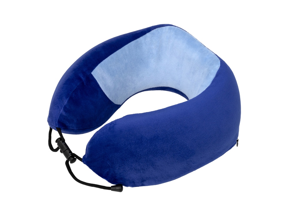 Подушка TORBER, дорожная, с эффектом памяти, синяя, полиэстер+спандекс — изображение 2