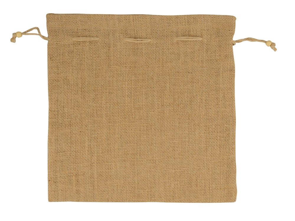 Мешочек подарочный, джут, большой, натуральный — изображение 2