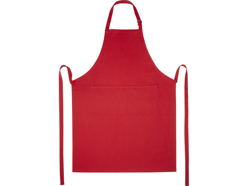 Фартук Andrea плотностью 240 г/м² с регулируемой завязкой на шее - Красный — изображение 2