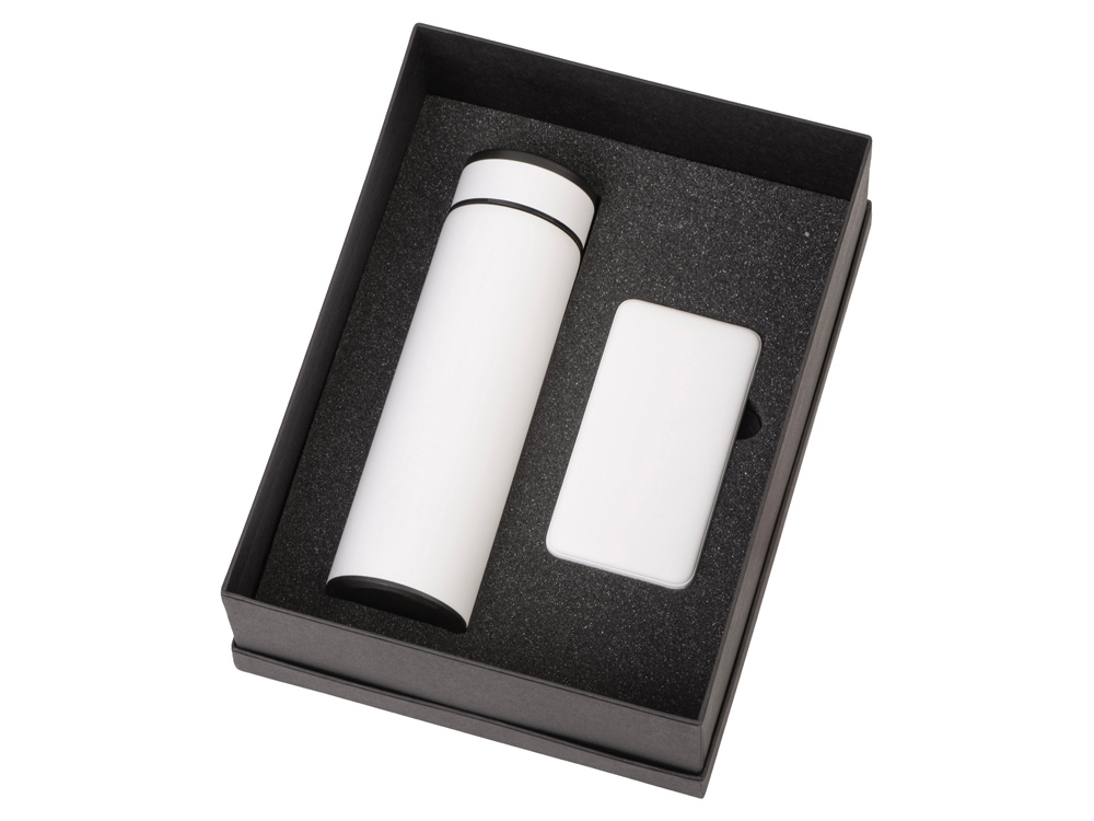 Подарочный набор с термосом и повербанком С1, белый — изображение 2