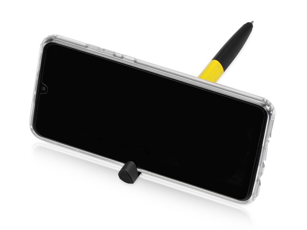 Ручка-стилус металлическая шариковая многофункциональная (6 функций) Multy, желтый — изображение 4