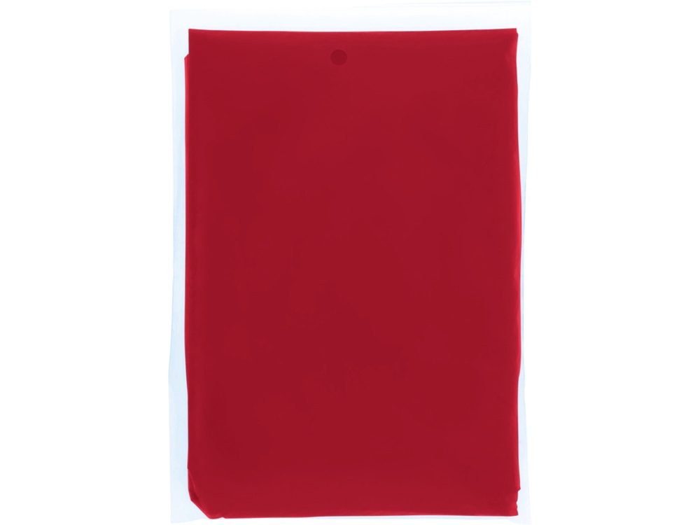 Одноразовый дождевик Mayan с чехлом для хранения из материалов, переработанных по стандарту GRS - Красный — изображение 2