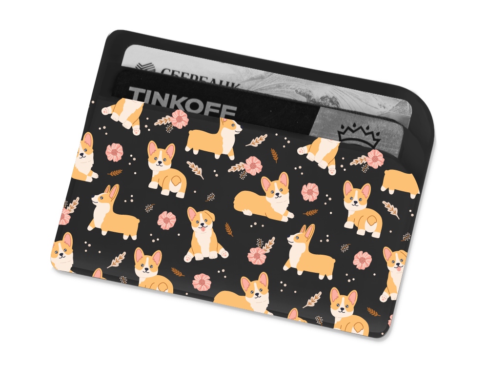 Картхолдер для 3-х карт с возможностью полноцветной УФ-печати, софт-тач — изображение 6