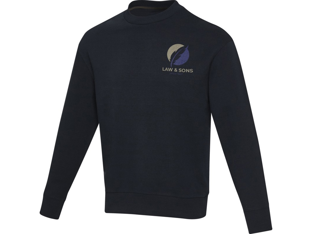 Jet унисекс Aware™ свитер с круглым вырезом из переработанных материалов - Темно - синий — изображение 4