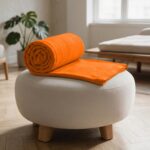 Плед из флиса Polar XL большой, оранжевый