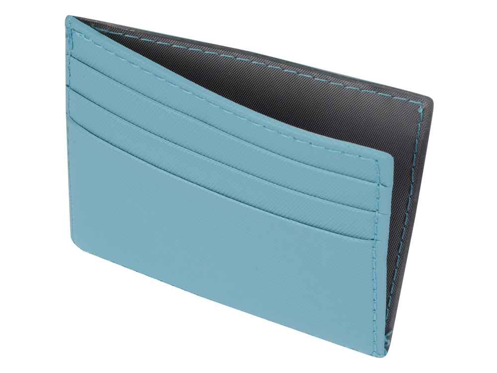 Чехол для карточек и купюр Weekend из ПВХ, голубой — изображение 4