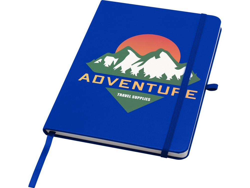 Teak блокнот А5 из переработан. материала в твердой обложке с линован. страницами - Ярко-синий — изображение 6