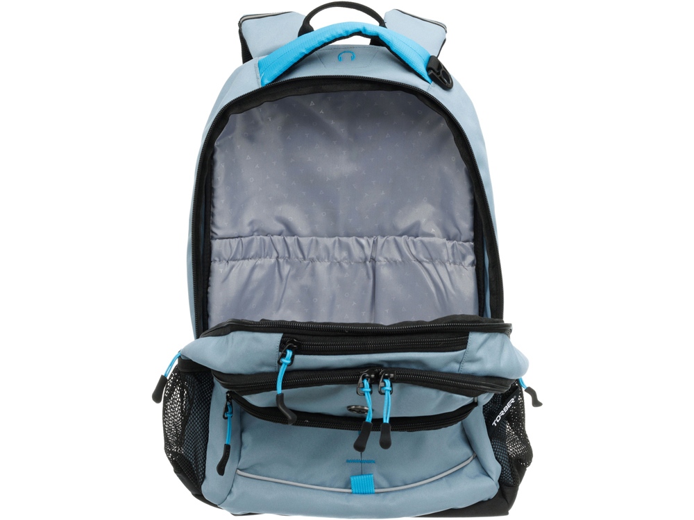 Рюкзак TORBER ROCKIT серый/голубой, полиэстер/добби, 32x15x46 см, 22 л — изображение 8