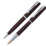 Набор Pierre Cardin PEN&PEN: ручка шариковая + роллер. Цвет - коричневый матовый. Упаковка Е.