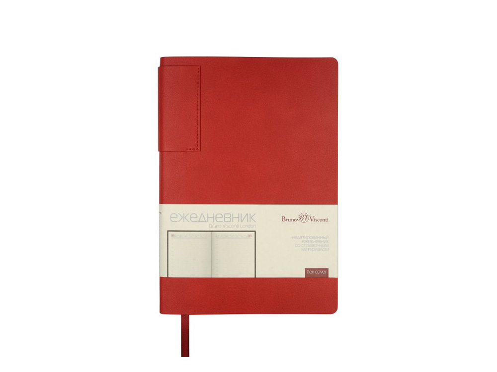 Ежедневник недатированный А5 LONDON красный/темно-серый — изображение 4