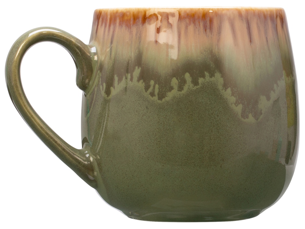 Кружка с вулканическим эффектом по краю Etna, 440 мл, оливковый — изображение 3