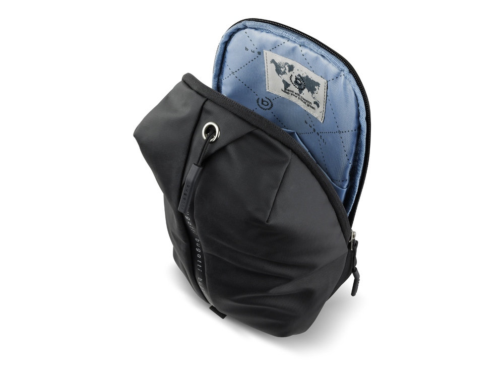 Рюкзак BUGATTI Blanc Delight, чёрный, нейлон RPET600D/тарпаулин/полиэстер, 18х10х31 см, 5 л — изображение 3