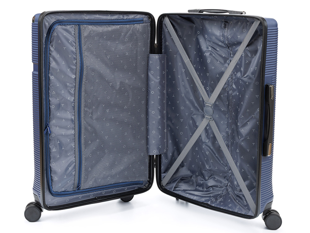 Чемодан TORBER Onego, синий, ABS-пластик, 69,5 х 46 х 26 см, 69 л — изображение 3