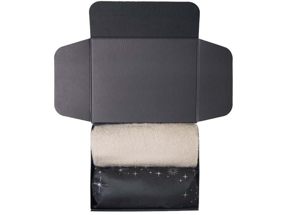 Подарочный набор с пледом, увлажнителем и попкорном, бежевый — изображение 3