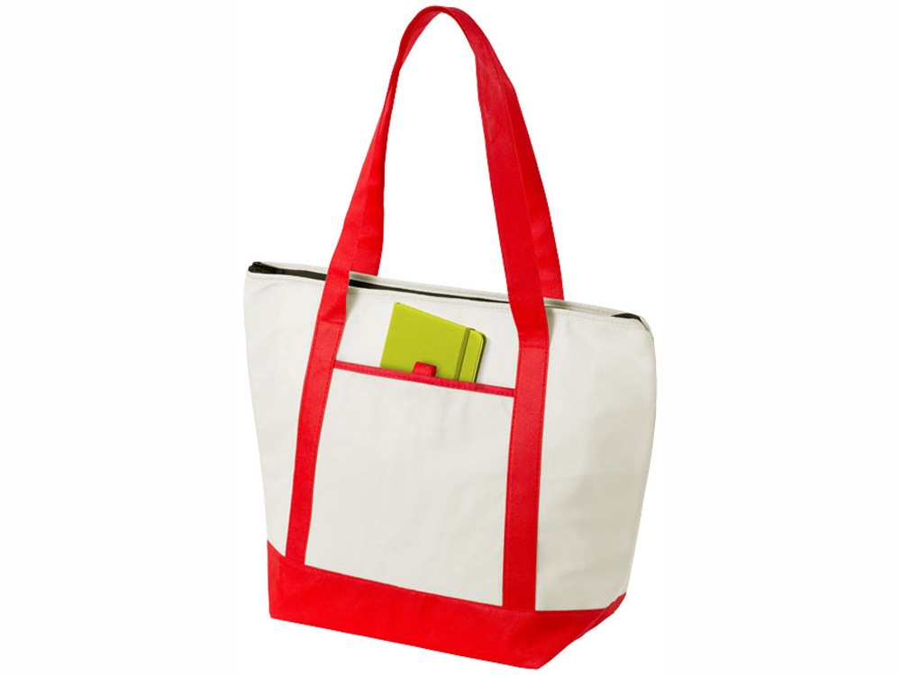 Сумка-холодильник Lighthouse, натуральный/красный — изображение 3