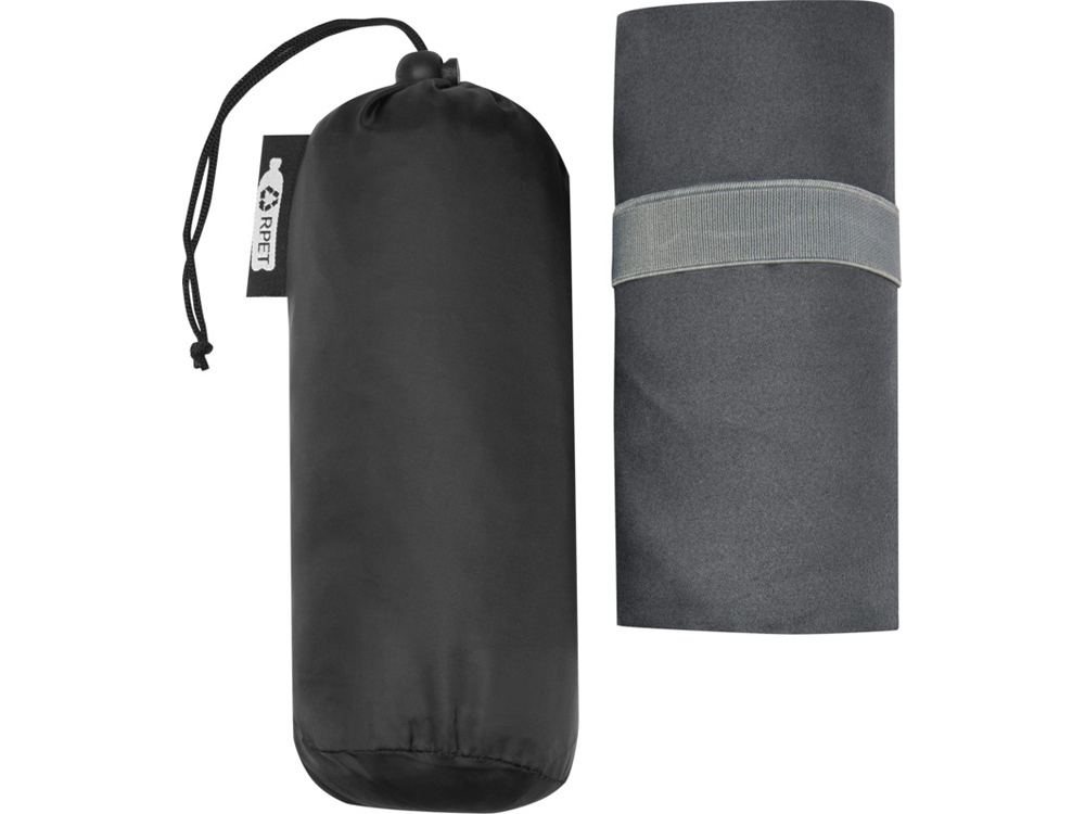 Pieter сверхлегкое быстросохнущее полотенце из переработанного РЕТ-пластика, серый — изображение 5