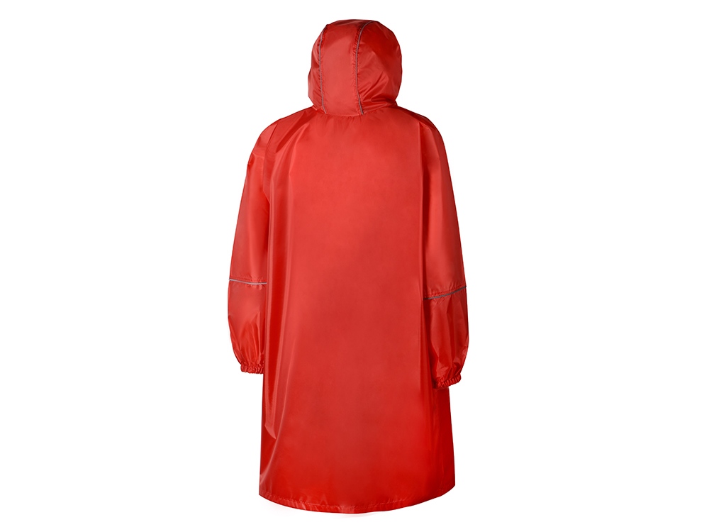 Дождевик - пончо Galaxy со светоотражающими элементами, красный — изображение 2