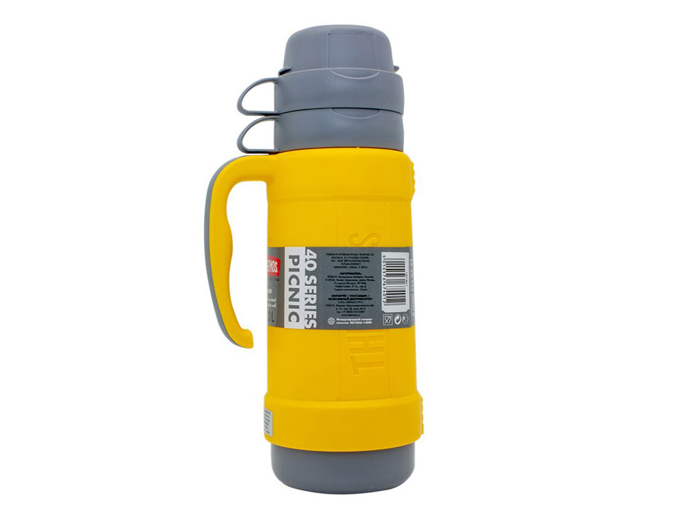 Термос со стеклянной колбой тм THERMOS PICNIC 40 Series Yellow 1,0L — изображение 3