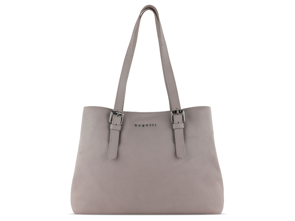 Сумка женская BUGATTI Bella, бежевая, воловья кожа/полиэстер, 33х14х25 см — изображение 2