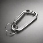 Брелок-карабин из переработанного алюминия Alumina, серебристый