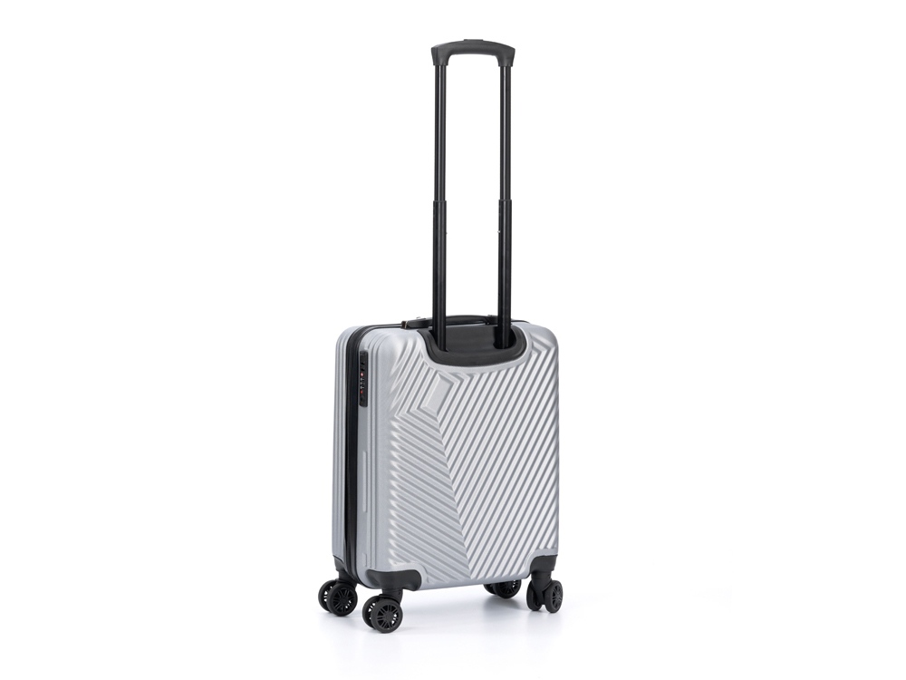 Чемодан TORBER Lama, серебристый, ABS-пластик, 38 х 21 х 55 см, 37 л — изображение 2