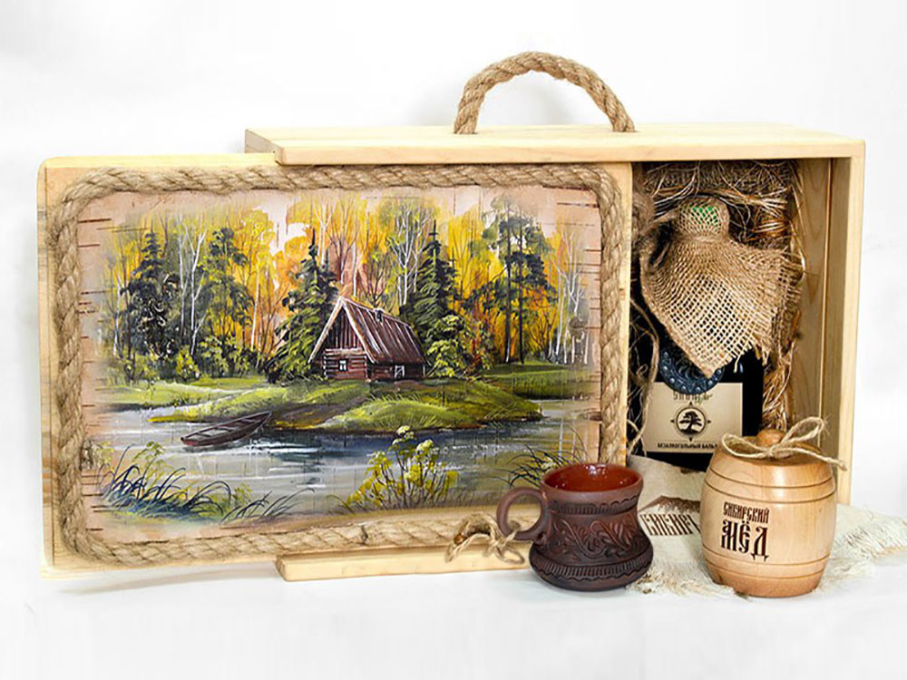 Подарочный набор Лесная пасека, бежевый — изображение 4