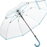 Зонт-трость 7112 Pure с прозрачным куполом, полуавтомат, прозрачный/бирюзовый