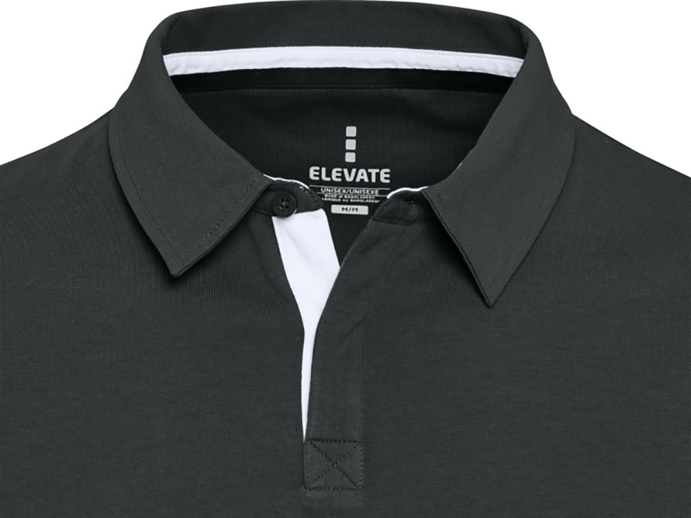 Clyde толстовка-поло унисекс для регби - сплошной черный — изображение 4