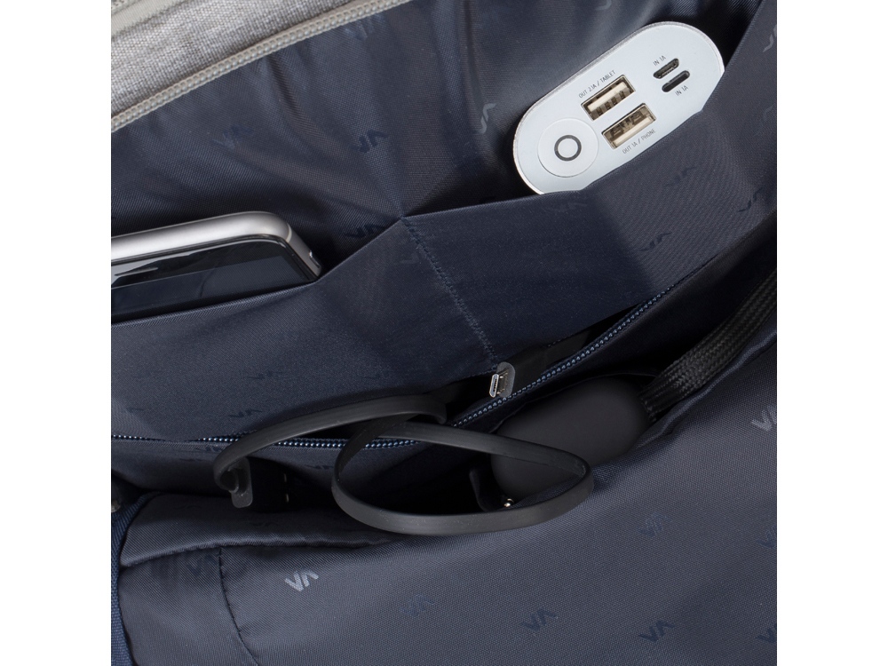 RIVACASE 7760 grey ECO рюкзак для ноутбука 15.6 — изображение 20