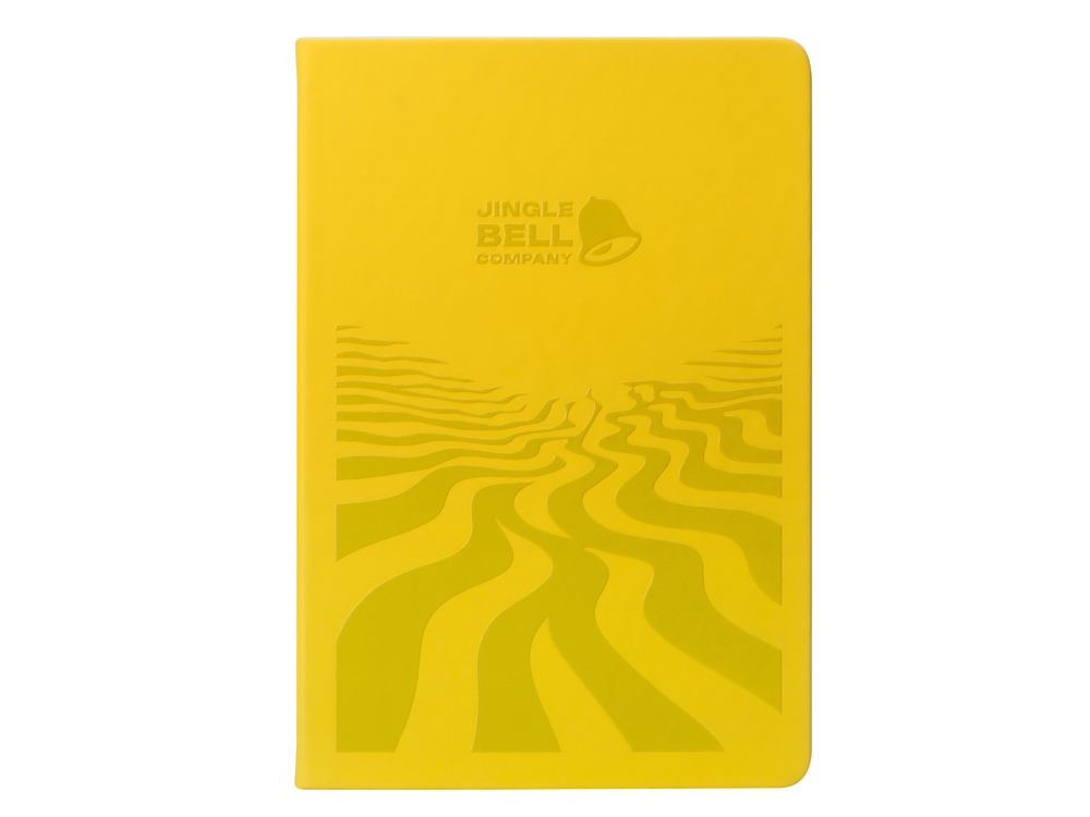 Бизнес-блокнот А5 C2 soft-touch, желтый, с УФ печатью — изображение 2