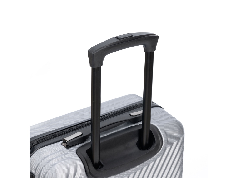 Чемодан TORBER Lama, серебристый, ABS-пластик, 38 х 21 х 55 см, 37 л — изображение 5