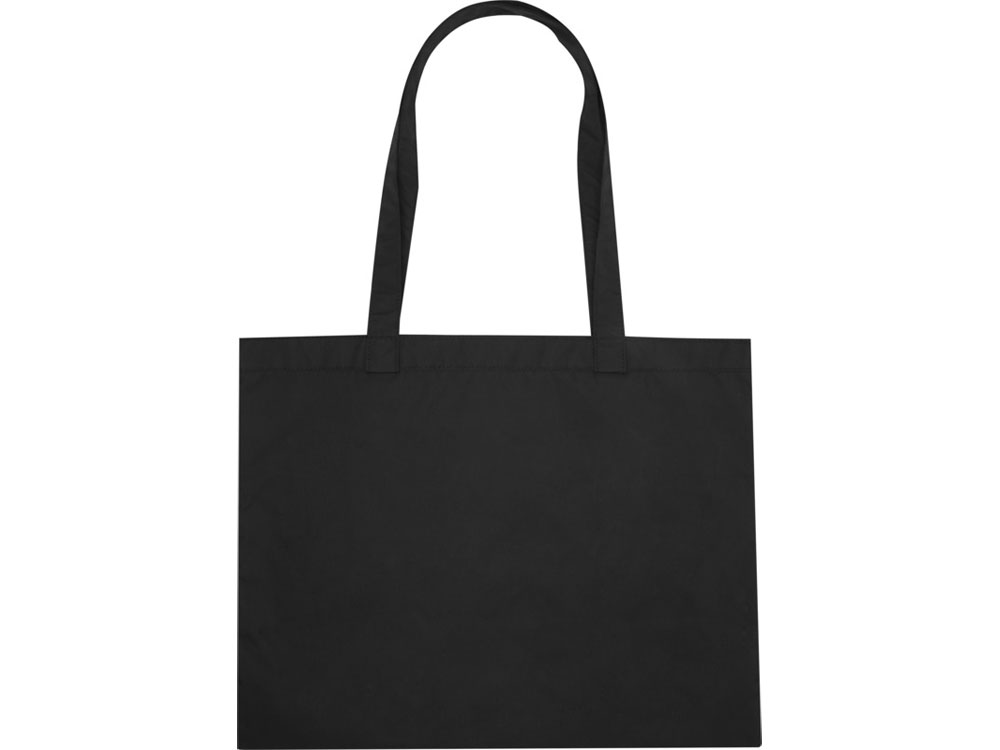 Kai круглая эко-сумка из переработанного материала, сертифицированного согласно GRS - сплошной черный — изображение 3