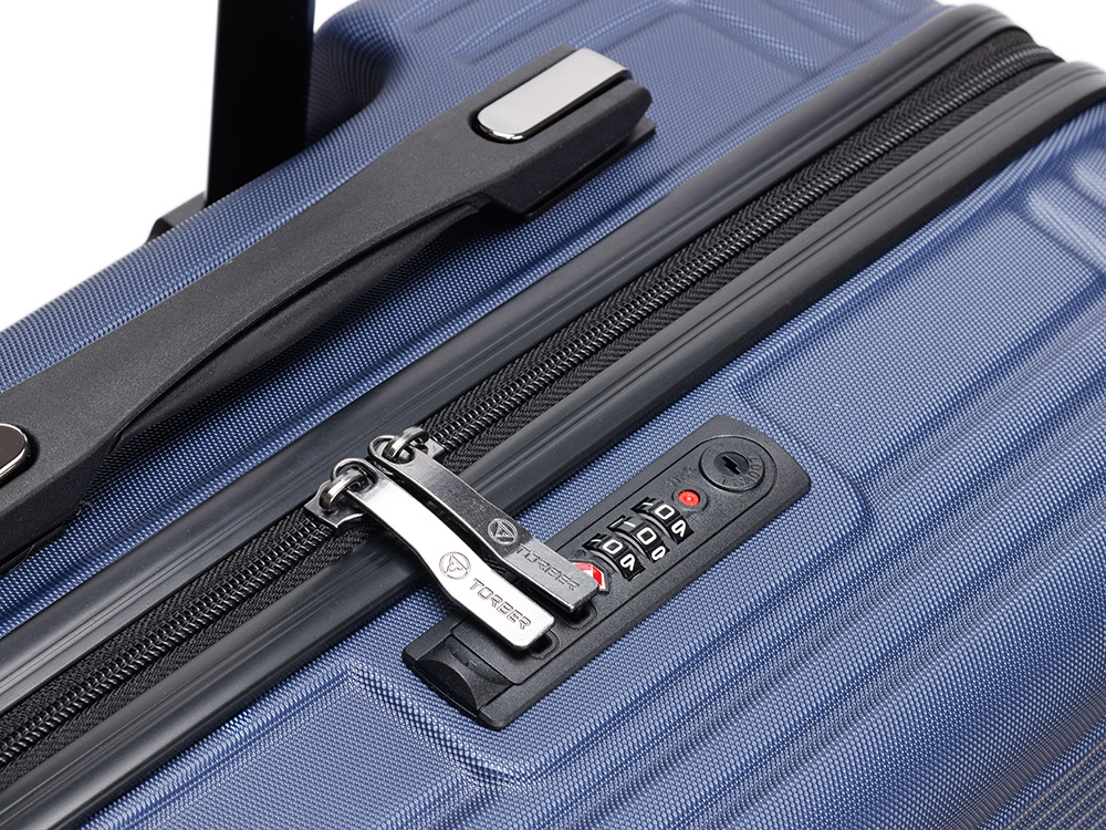 Чемодан TORBER Onego, синий, ABS-пластик, 69,5 х 46 х 26 см, 69 л — изображение 8