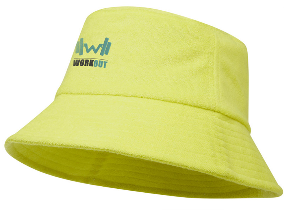 Панама Melo из переработанного махрового материала, сертифицированного GRS - Лайм — изображение 4