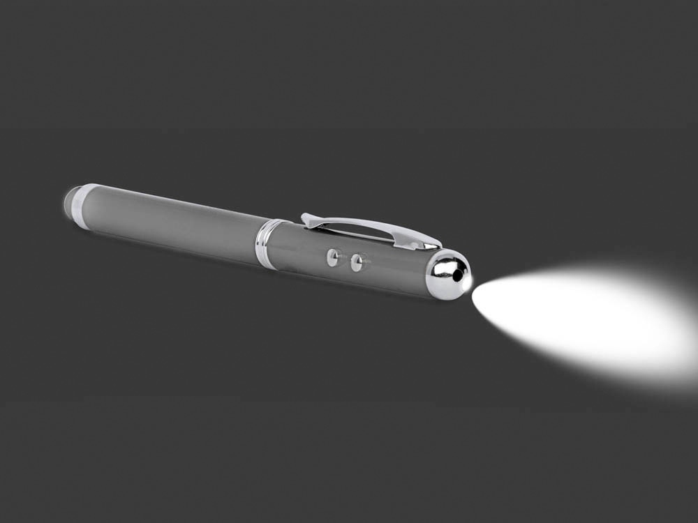 Ручка-стилус Каспер 3 в 1, серебристый — изображение 3