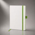 Блокнот ColorNote White, твердая обложка A5, 80 листов, белый и зеленое яблоко
