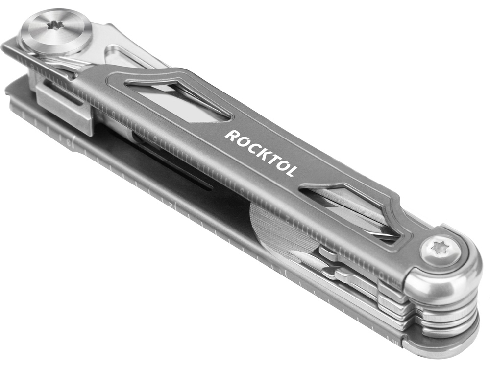 Нож-мультитул Rocktol 12 в 1 с титановыми ручками, серый — изображение 3