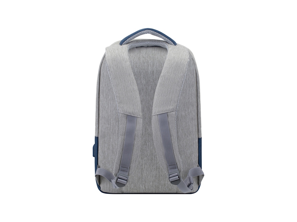 RIVACASE 7562 grey/dark blue рюкзак для ноутбука 15.6'', серый/темно-синий — изображение 4