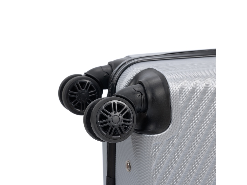 Чемодан TORBER Lama, серебристый, ABS-пластик, 38 х 21 х 55 см, 37 л — изображение 8