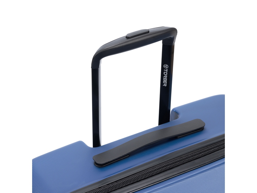 Чемодан TORBER Caspian, тёмно-синий, ABS-пластик, 43 х 26 х 68 см, 64 л — изображение 6