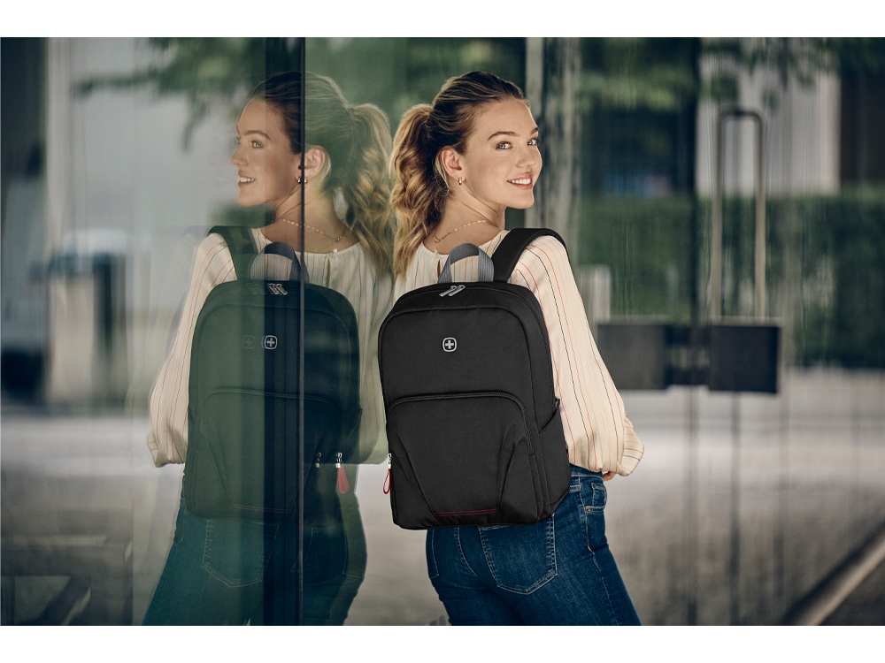 Рюкзак WENGER Motion 15.6, черный, нейлон, 31x17x42 см, 20 л — изображение 8