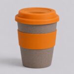 Стакан с силиконовой крышкой Cafe, оранжевый