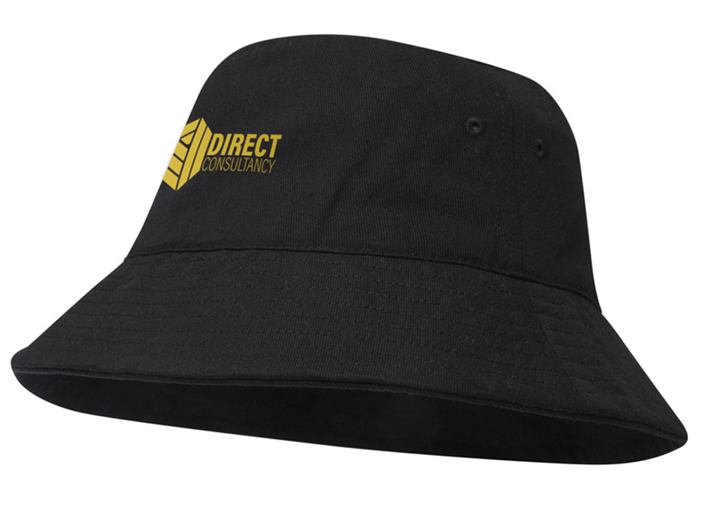 Панама Wicklow из переработанного материала - Сплошной черный — изображение 4