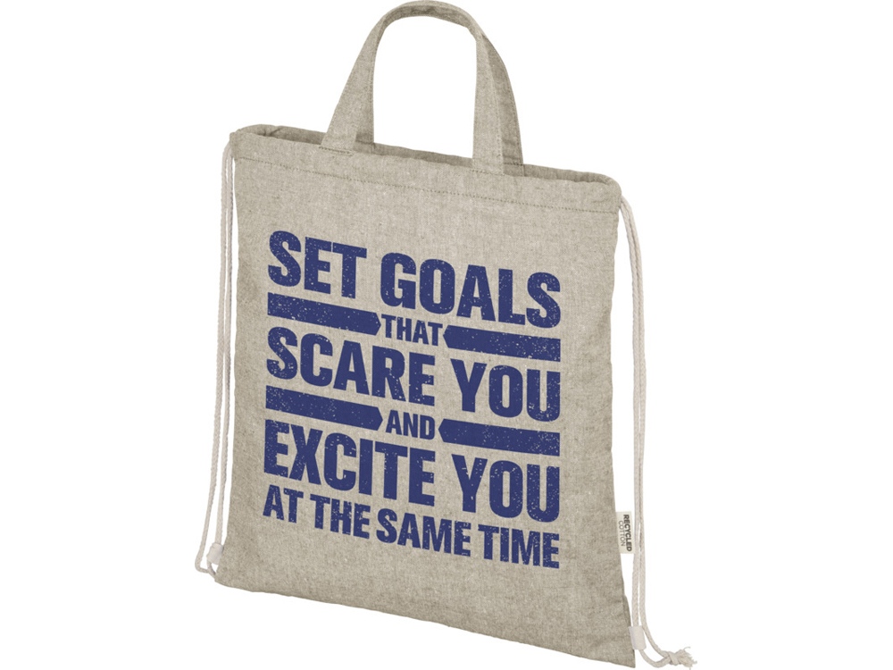 Pheebs 150 г/м² Aware™ рюкзак со шнурком из переработанных материалов - Натуральный — изображение 6