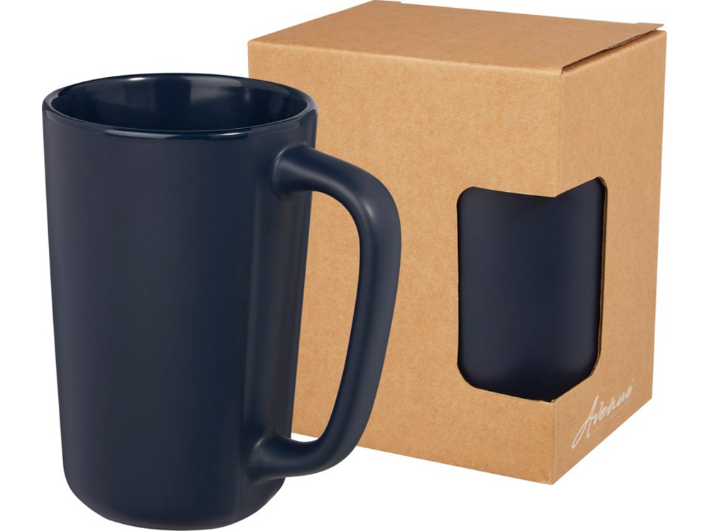 Керамическая кружка Perk объемом 480 мл, темно-синий