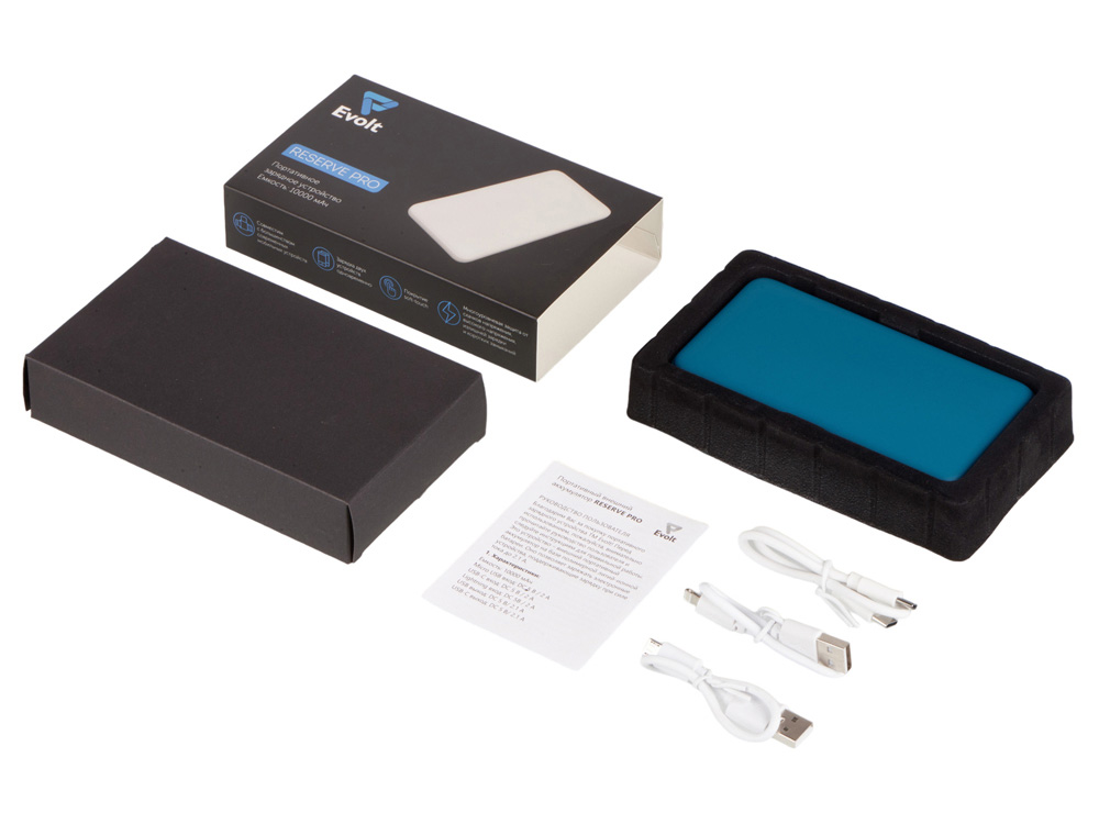 Внешний аккумулятор Reserve Pro, 10 000 mah, индиго — изображение 9