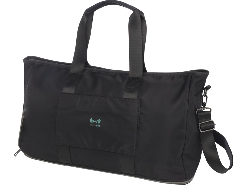 Rhine расширяемая спортивная сумка на 35 л из переработанных материалов по стандарту GRS, сплошной черный — изображение 6