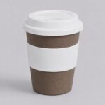 Стакан с силиконовой крышкой Cafe, белый