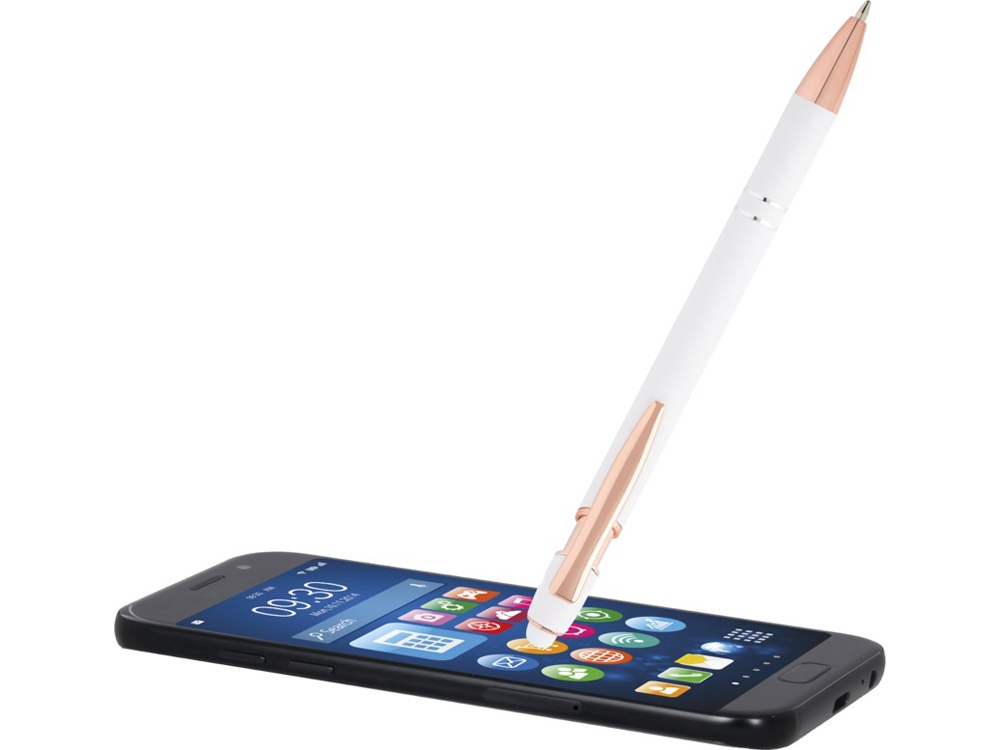 Nanna шариковая ручка с отделкой из розового золота - Белый (черные чернила) — изображение 5