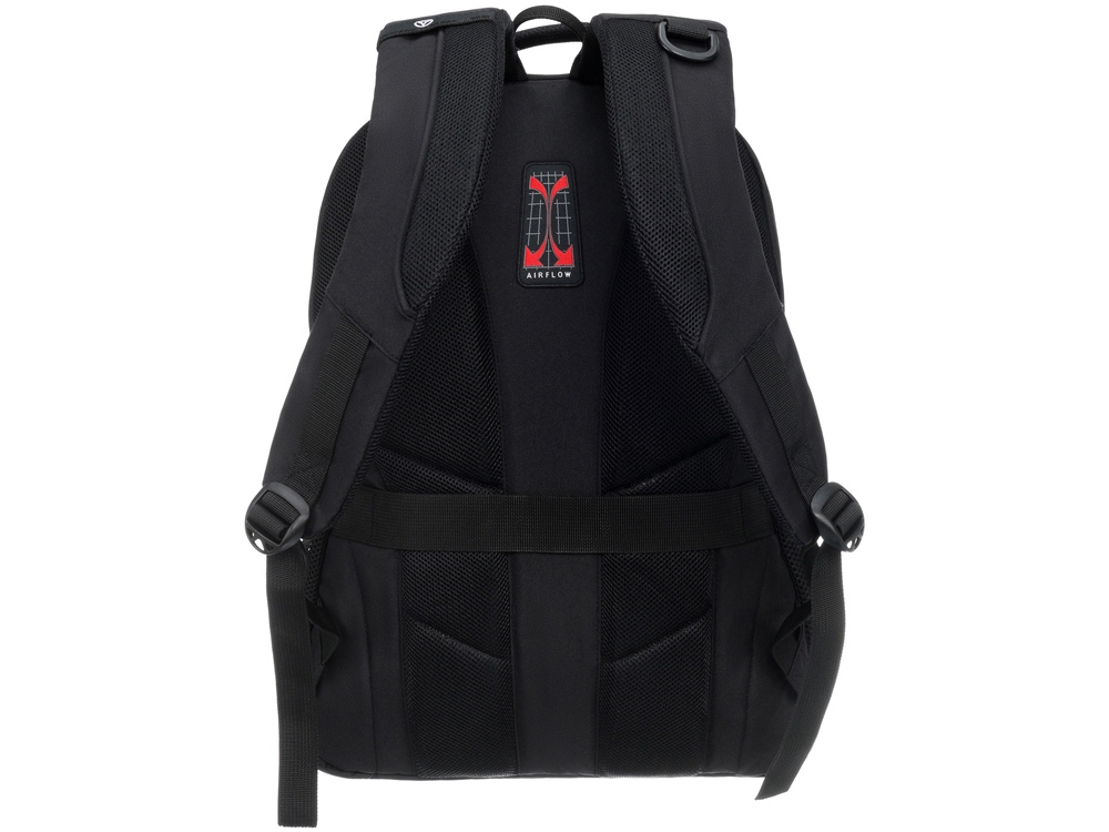 Рюкзак TORBER ROCKIT с отделением для ноутбука 15, чёрный, полиэстер, 34 х 16,5 х 47 см, 24 л — изображение 4